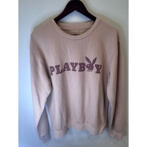 Playboy Pink Crewneck Sweatshirt Medium Unisex.